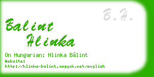 balint hlinka business card